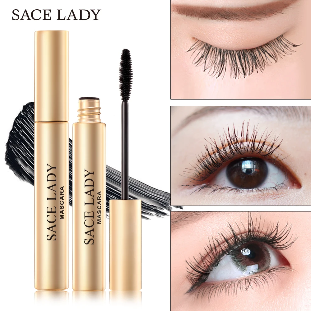

SACE LADY Eyelash Mascara Makeup Long Curling Thick Eyelash Waterproof 4D Silk Fiber Rimel Extension Volume Eye Lashes Cosmetics