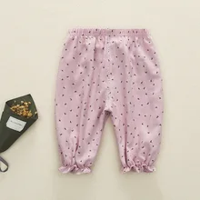 Летние противомоскитные штаны в Корейском стиле для девочек модная детская одежда ярких цветов