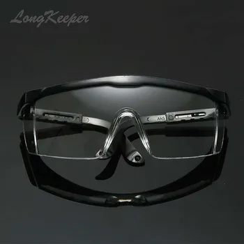 

LongKeeper Men Women Protective Glasses 2020 Black Blue Anti-splash Spectacles Adjustable Safety Work Goggles Cover