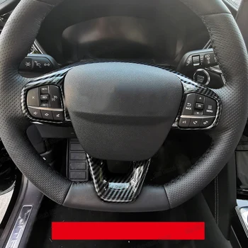 

Lsrtw2017 Carbon Fiber Abs Car Steering Wheel Trims for Ford Kuga Escape 2019 2020 2021 Accessories Auto Sticker