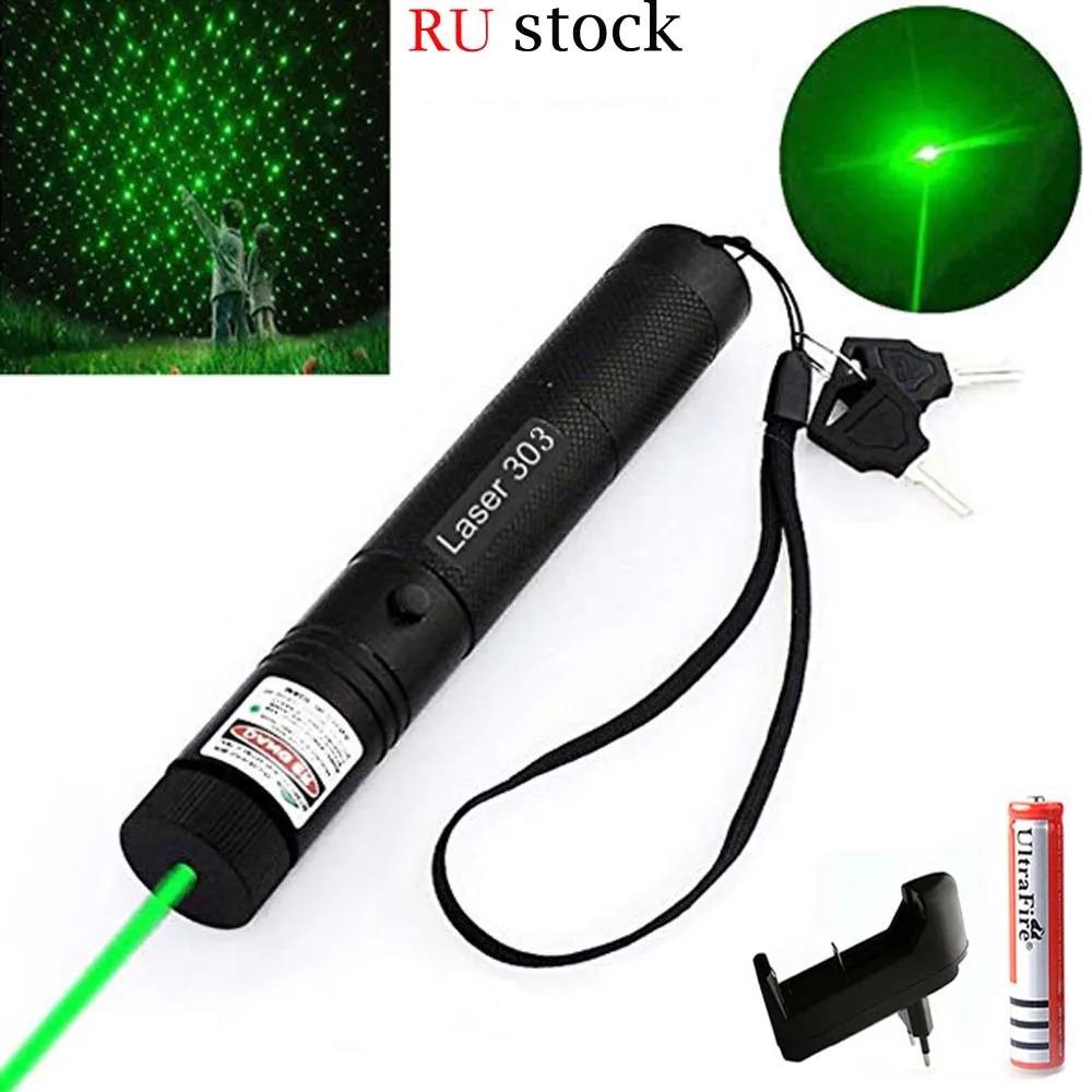 

Hight Powerful Green Laser pointer 10000 m 5mw lasers sight Lazer pen Burning Match with lasers 303