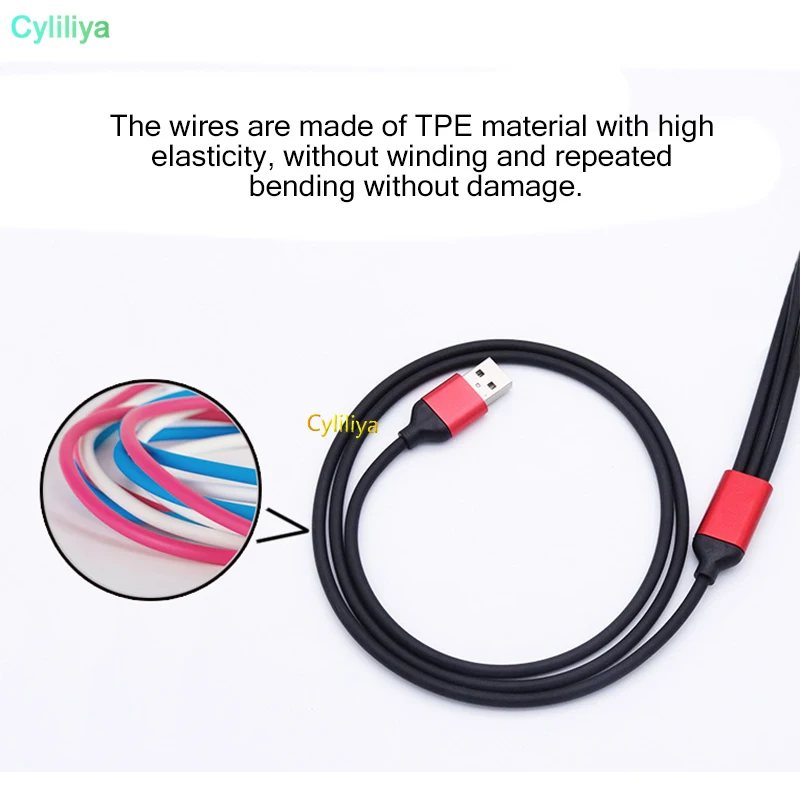 100 шт 3 в 1 Красочные конфеты TPE micro USB кабель type C быстрое зарядное устройство синхронизации данных USB зарядный кабель для samsung LG huawei телефон 5