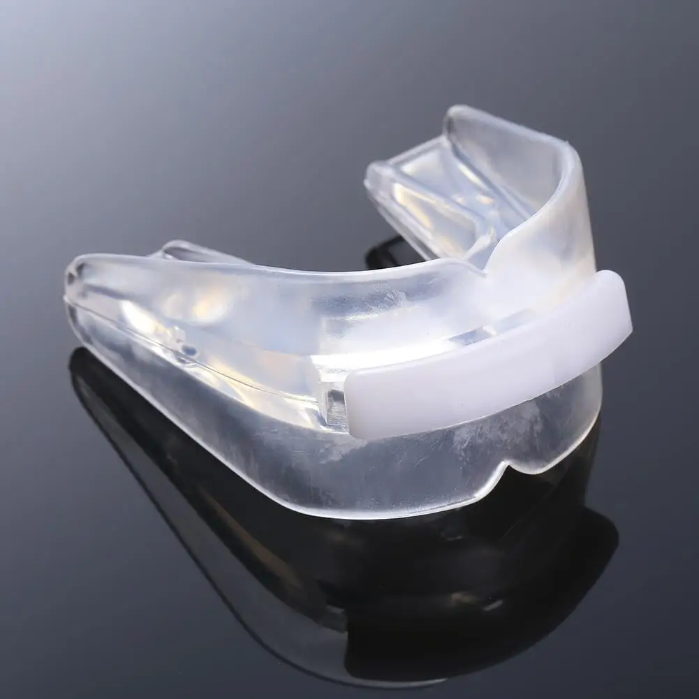 Прозрачная спортивная защита для рта, защита зубов, мягкий силиконовый защитный материал для упражнений