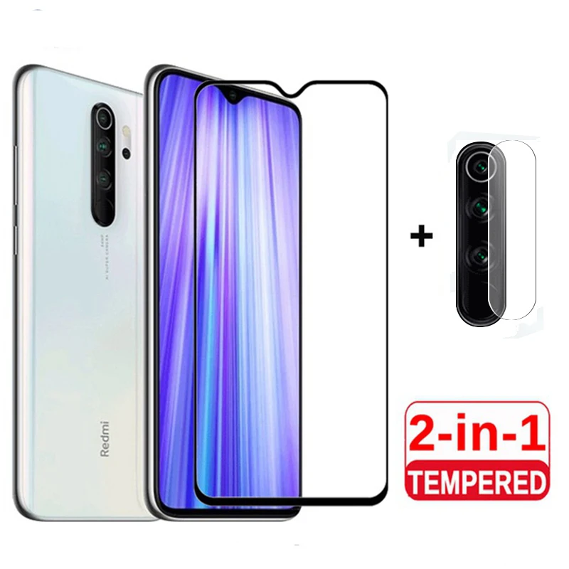 Закаленное стекло 2 в 1 для Redmi Note 8 Pro Защитное Xiaomi красная пленка камеры mi Note8