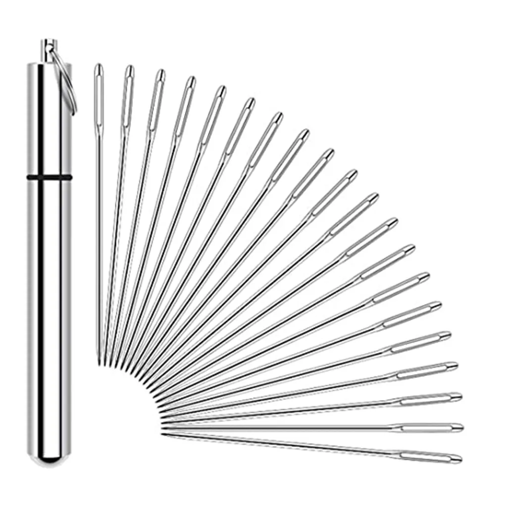 Diy Crochet Hook Set 21pcs Big Eye Sewing Machine Knitting Needles Universal Regular Useful Agujas De | Дом и сад
