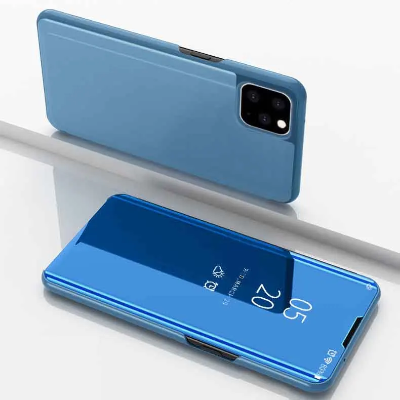 Чехол с откидной крышкой и зеркальной подставкой для IPhone 12 защитный чехол бампер