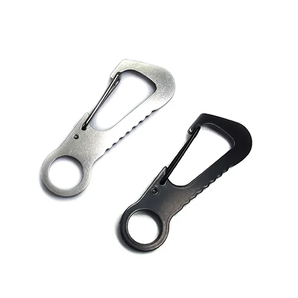 

Creative Outdoor Stainless Steel Carabiner Keychain Exclamation Mark Type Quick Release Hook Waist Hanging Load-Bearing Model Bu