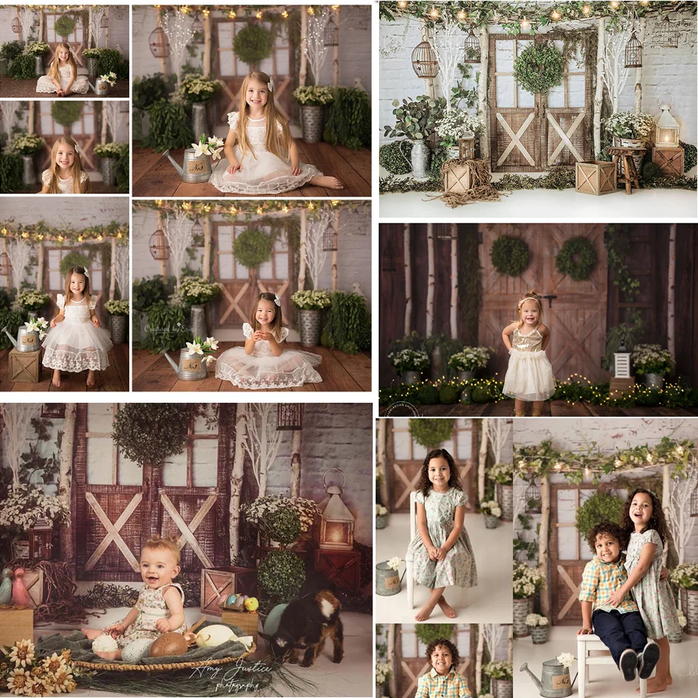 Фон для детской портретной фотосъемки с изображением Рождества зимы зеленого
