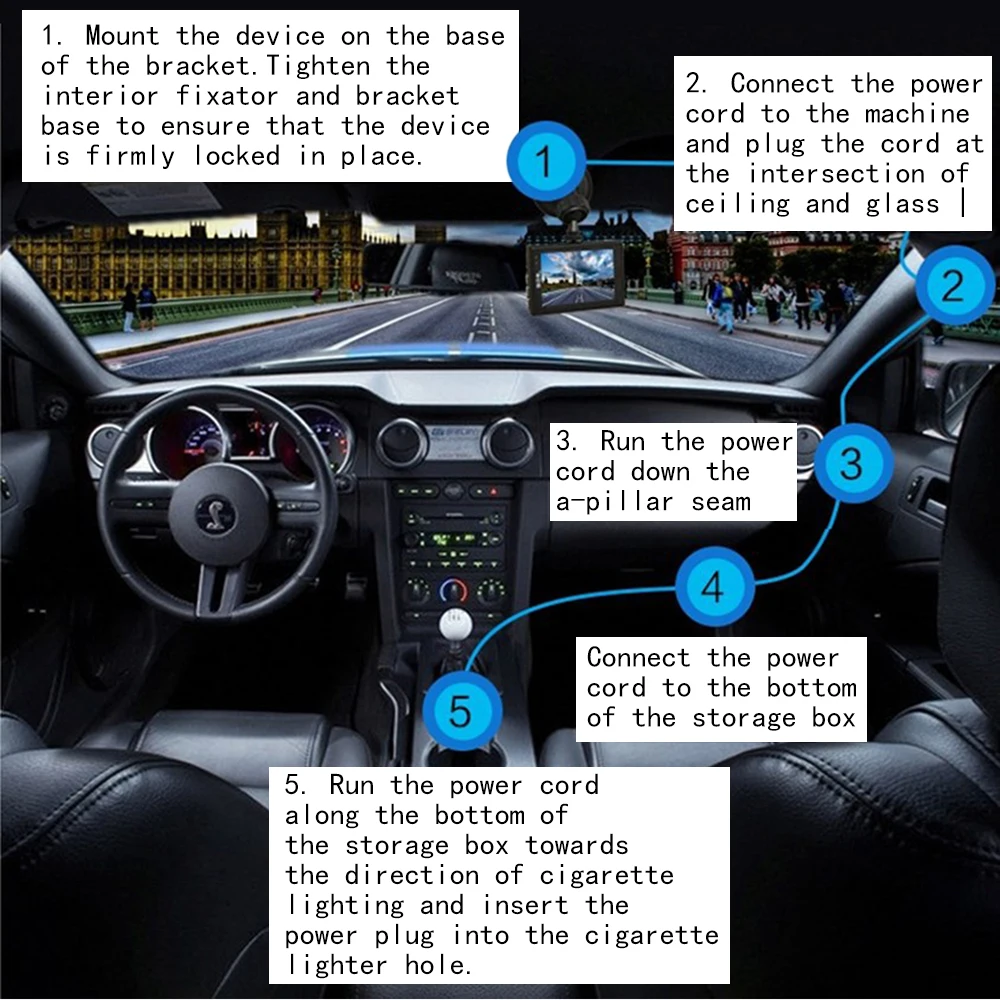 3 Inch Full HD 1080P Car Driving Recorder Vehicle Camera DVR WDR Dash Cam With Motion Detection Night Vision G Sensor 5