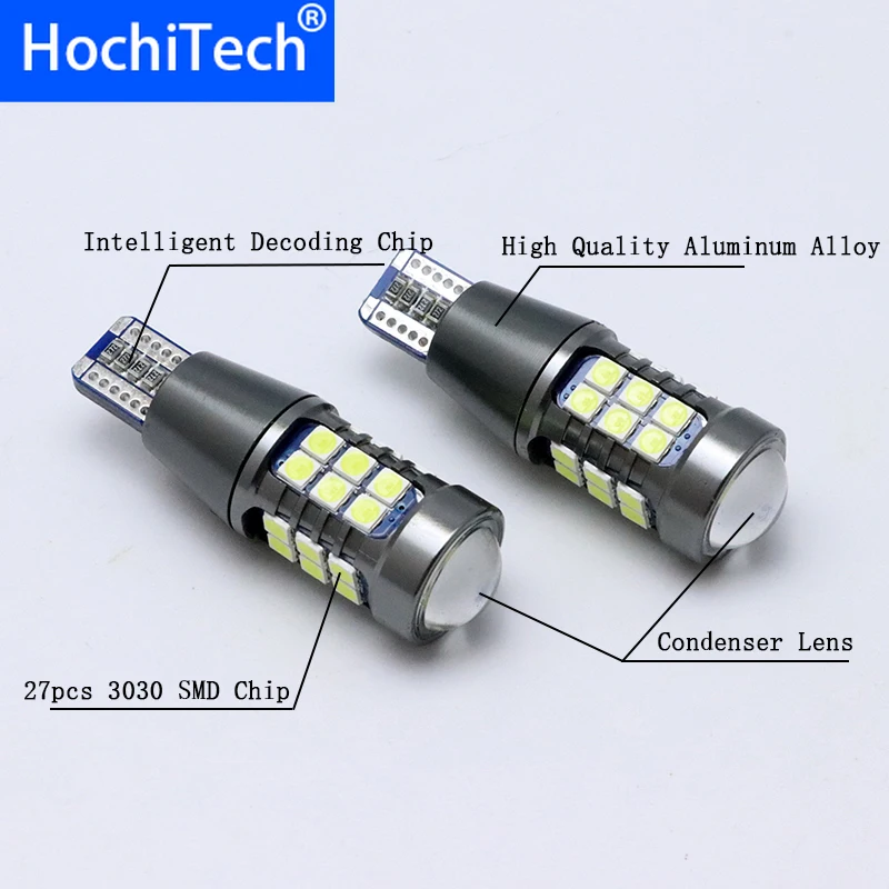 Супер яркий 1200LM T15 W16W 921 912 светодиодный CANBUS без ошибок резервная лампа для
