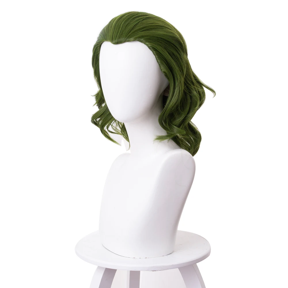 Joker Cosplay Wig - Joaquin Phoenix Arthur Fleck Style with Curly Green Synthetic Hair; Perfect Horror Scary Clown Cosplay Prop for Halloween image 4