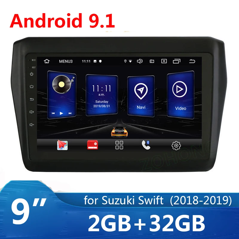 2 Din Android 9,1 Автомобильный dvd стерео 2din gps Navi автомобиль радио мультимедиа аудио видео плеер для Suzuki Swift 2G+ 32G BT WI-FI