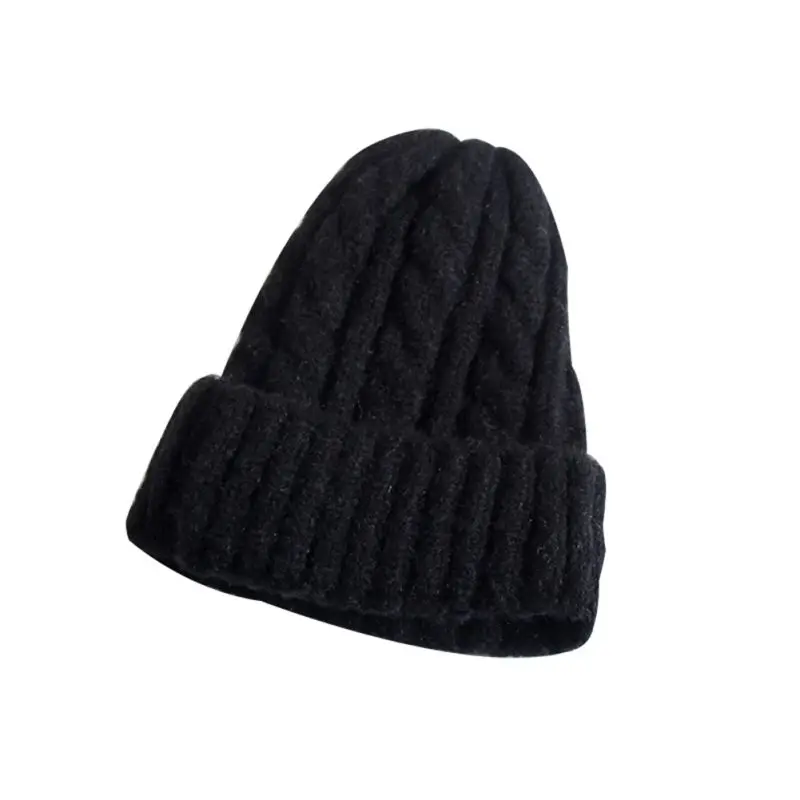 Женская шапка унисекс из смесового хлопка, однотонные теплые мягкие вязаные шапки в стиле хип-хоп, мужские зимние шапки, женские шапочки для девочек Y3 - Цвет: EP0238B