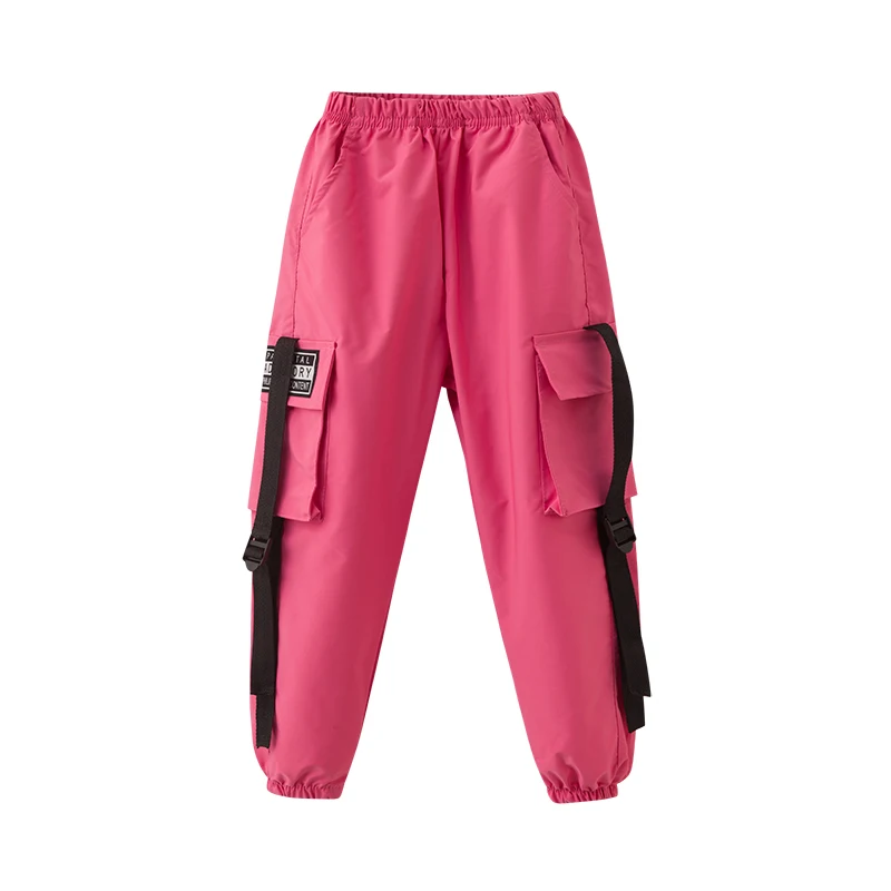 pants Kids Hip Hop Dance Costumes Black Vest Long Sleeve Top Pants Hip Hop Girls Rave Clothing Children Jazz Street Dancewear SL1990 - Цвет: pants