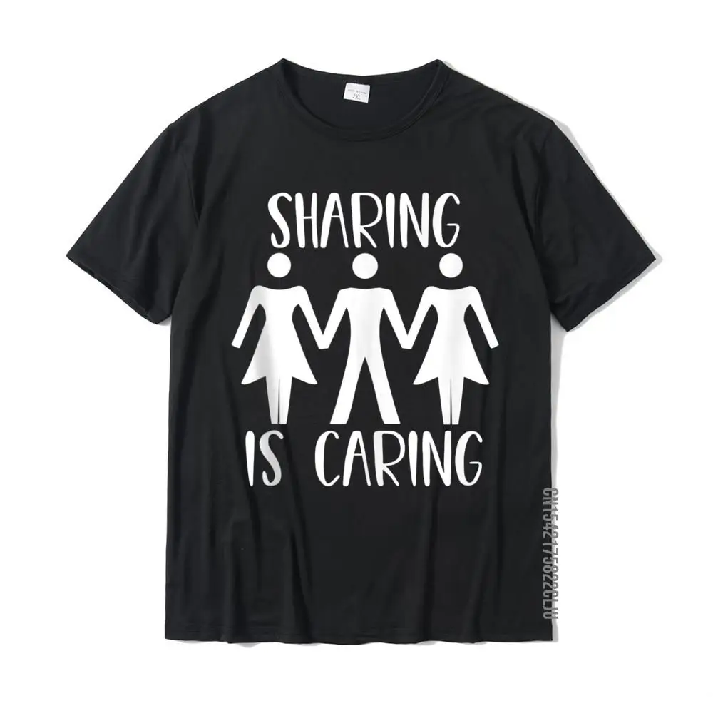 Normal Tshirts Short Sleeve Design Funny Men Father Day Tees Design T-Shirt Crew Neck Pure Cotton Top Quality Funny Kinky Threesome Swinger Adult Humor Swinging Gift Tank Top__29915 black