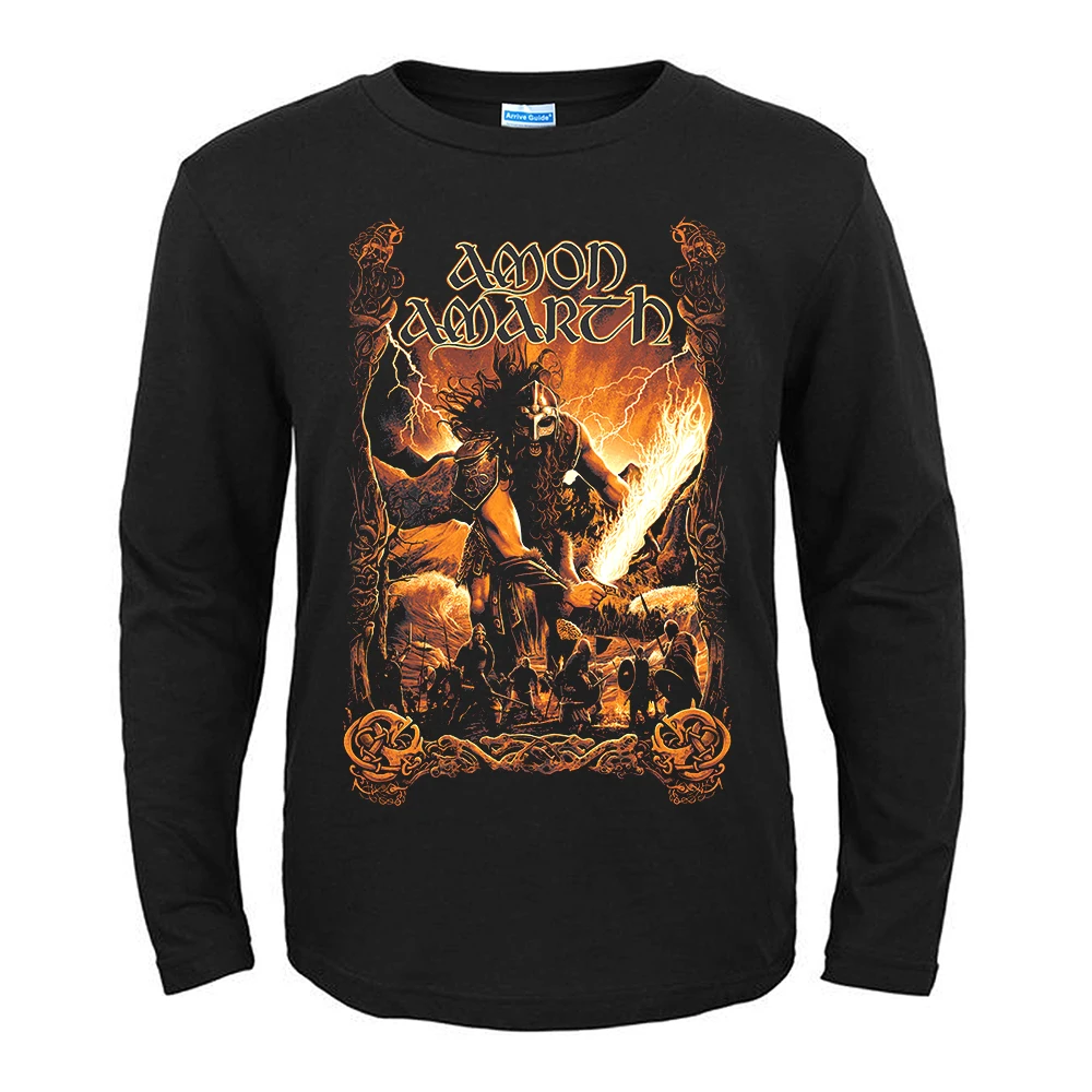 16 дизайнов Amon Amarth рок-группа мужская длинная рубашка с длинными рукавами фитнес Hardrock Heavy Metal Viking warrior tee скейтборд 3D череп