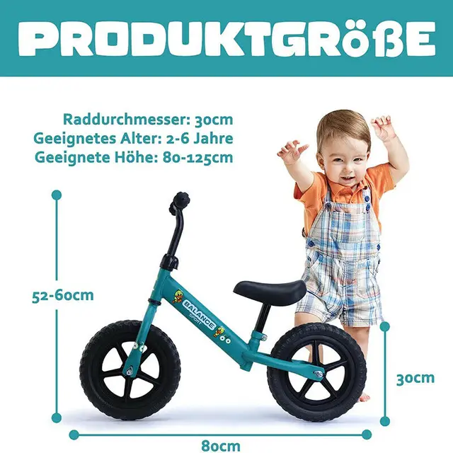 12&14 Inch Balance Bike Ultralight Kids Riding Bicycle 1-3 Years Kids Learn to Ride Sports Balance Bike Ride Child Bike 3