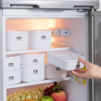 

Single Layer Food Storage Container Seal Cover Crisper Refrigerator Food Fruit Vegetable Meat Organizer Box