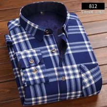 Мужские Умные повседневные рубашки в клетку с длинным рукавом, Осень-зима, модные деловые рубашки, мужские облегающие флисовые рубашки, мужские рубашки 17 стилей