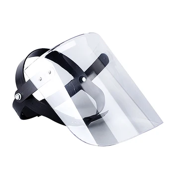 

Plexiglass Anti-Fog Liquid Splashing Anti Splash Mask Transparent Half Face Cover Dust-Proof Face Shield For Electrician(White)