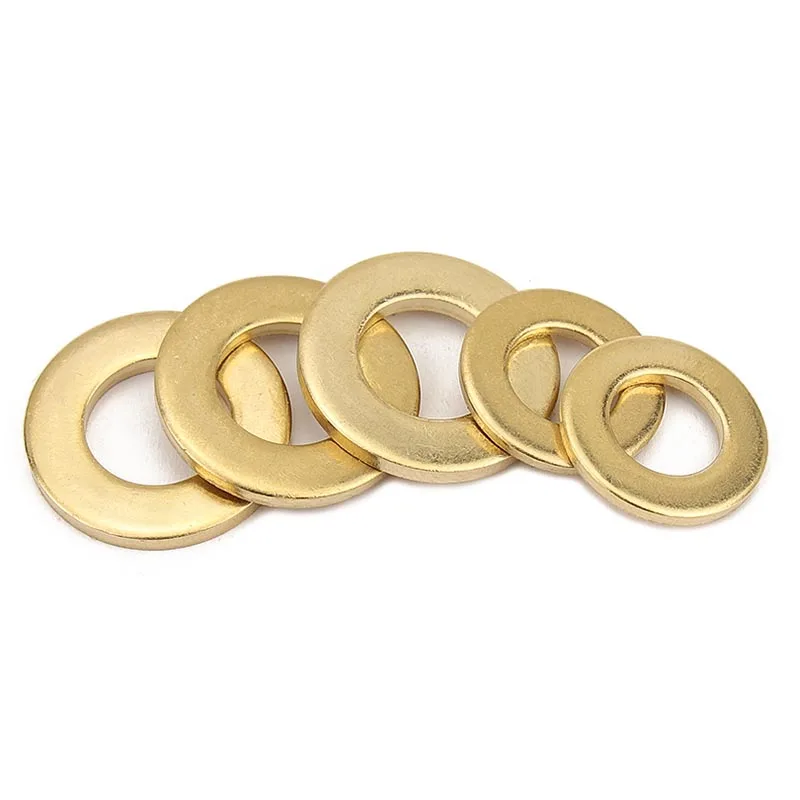 M2 M2.5 M3 M4 M5 M6 M8 M10 M12 M14 M16 None-standard Solid Brass Copper Flat Washer DIY Plain Gaskets 2/5/10/20/25/30/50/100pcs