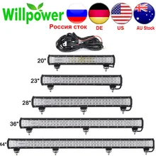 20''23'28''36''44'' светодиодный светильник для 4x4 внедорожников, внедорожников, вездеходов, лодок, автомобилей 4WD, 12 В, 24 В, комбинированный луч, светодиодный светильник для внедорожников