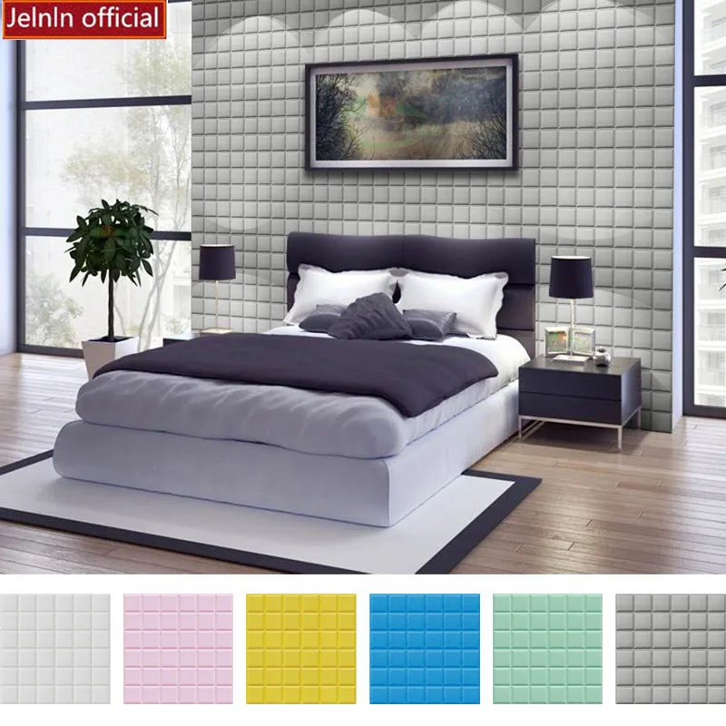 Настенные 3d наклейки белый квадратный мягкий мешок самоклеящиеся