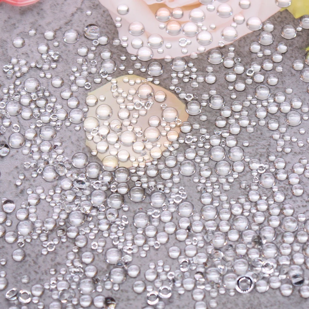 Simulation Stones Decor Accessories KSCRAFT 350pcs Simulation Dewdrop Waterdrop Droplets Stones For DIY Paper Craft Card Making Decor Accessories Scrapbooking