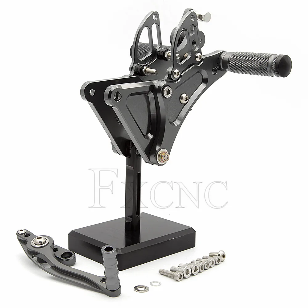 CNC алюминиевый сплав мотоцикл подножка для ног Педаль Peg Rearset задний Набор для Buell XB9S XB12S XB9R XB12R все годы - Цвет: Grey