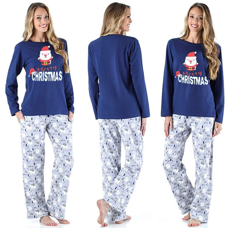 

Women pajamas christmas familia matching pijama Outfits Xmas halloween pijamas Set Santa Claus Print Sleepwear Clothes Suit