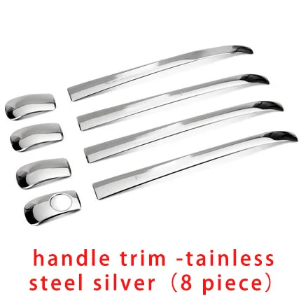 handle sticker Для Toyota highlander- интерьер автомобиля декоративный чехол Внутренняя Рамка дверной ручки черная хромированная формовочная отделка - Цвет: handle sticker
