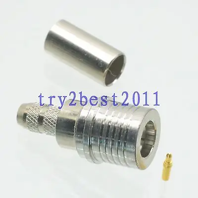 

DHL/EMS 20 pcs Connector QMA plug pin crimp RG58 RG142 LMR195 RG400 RF COAXIAL Straight -C1