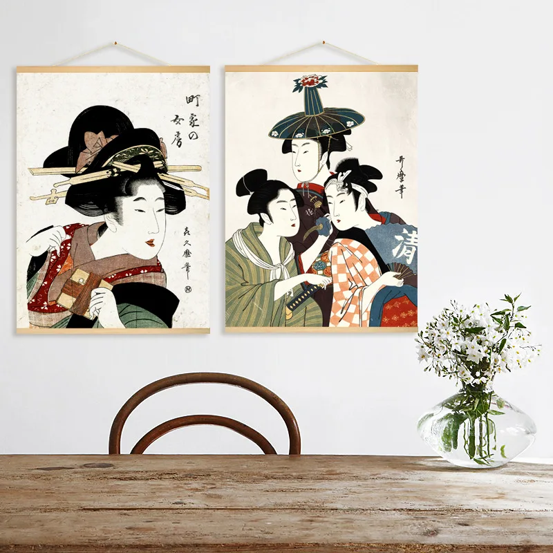 

Japan Ukiyo-E Figure Decorative Painting Restaurant Living Room Library Hanging Painting Modern Minimalist Japanese Style Wall P