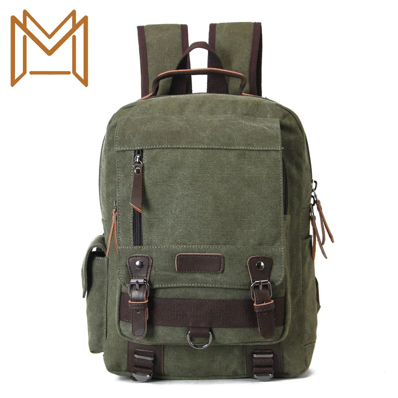 

Man Both Shoulders Package Middle School Student Canvas Leisure Time Package Computer Backpack Travelling Bag