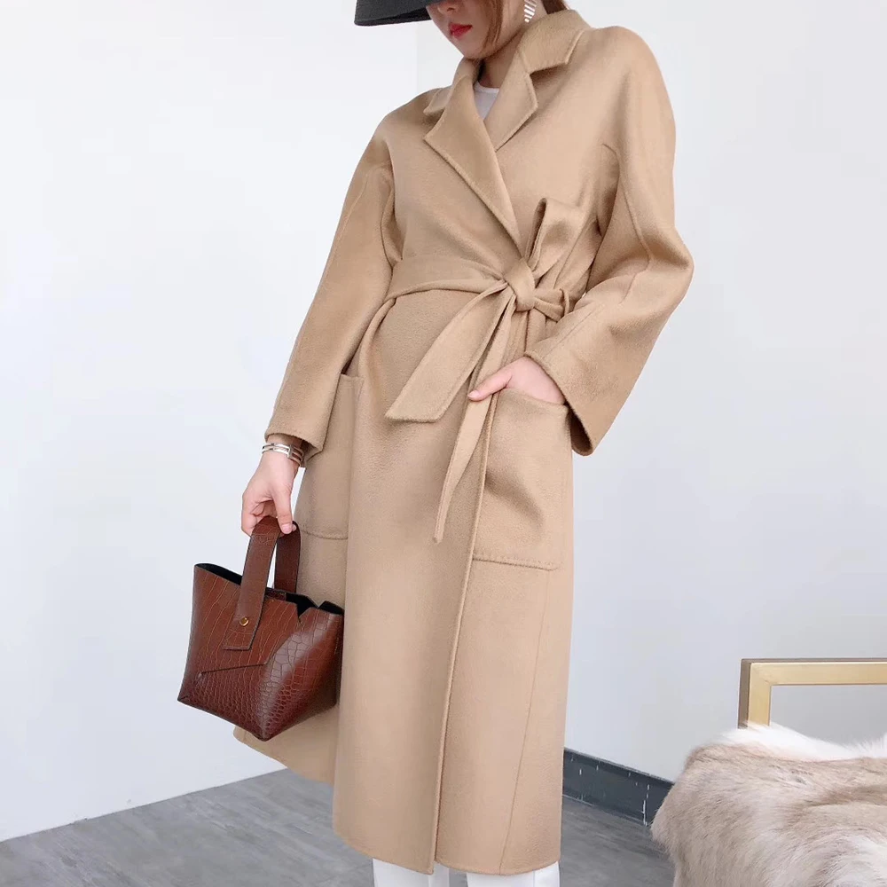 

winter wool coat women 2019 autumn long cashmere coat oversize high quality elegant ladies coats