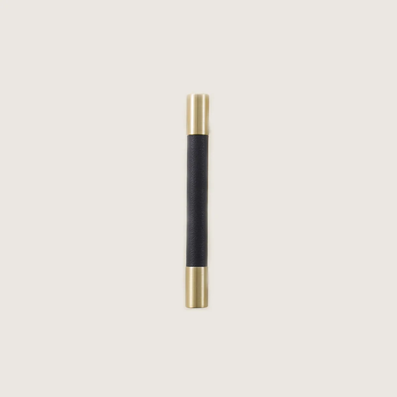 Style G2 96cm Simple Brass Leather Handle Furniture Cabinet Wardrobe Knob and Pull,kitchen Drawer Closet Handle First Layer Real Cowhide Pulls - Цвет: Style G2 96cm
