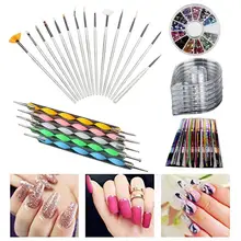 Набор инструментов для дизайна ногтей УФ-гель Кисть для разрисовывания ногтей набор ласточка ручка стрипинг лента линия Маникюр 3D украшение ногтя стразами