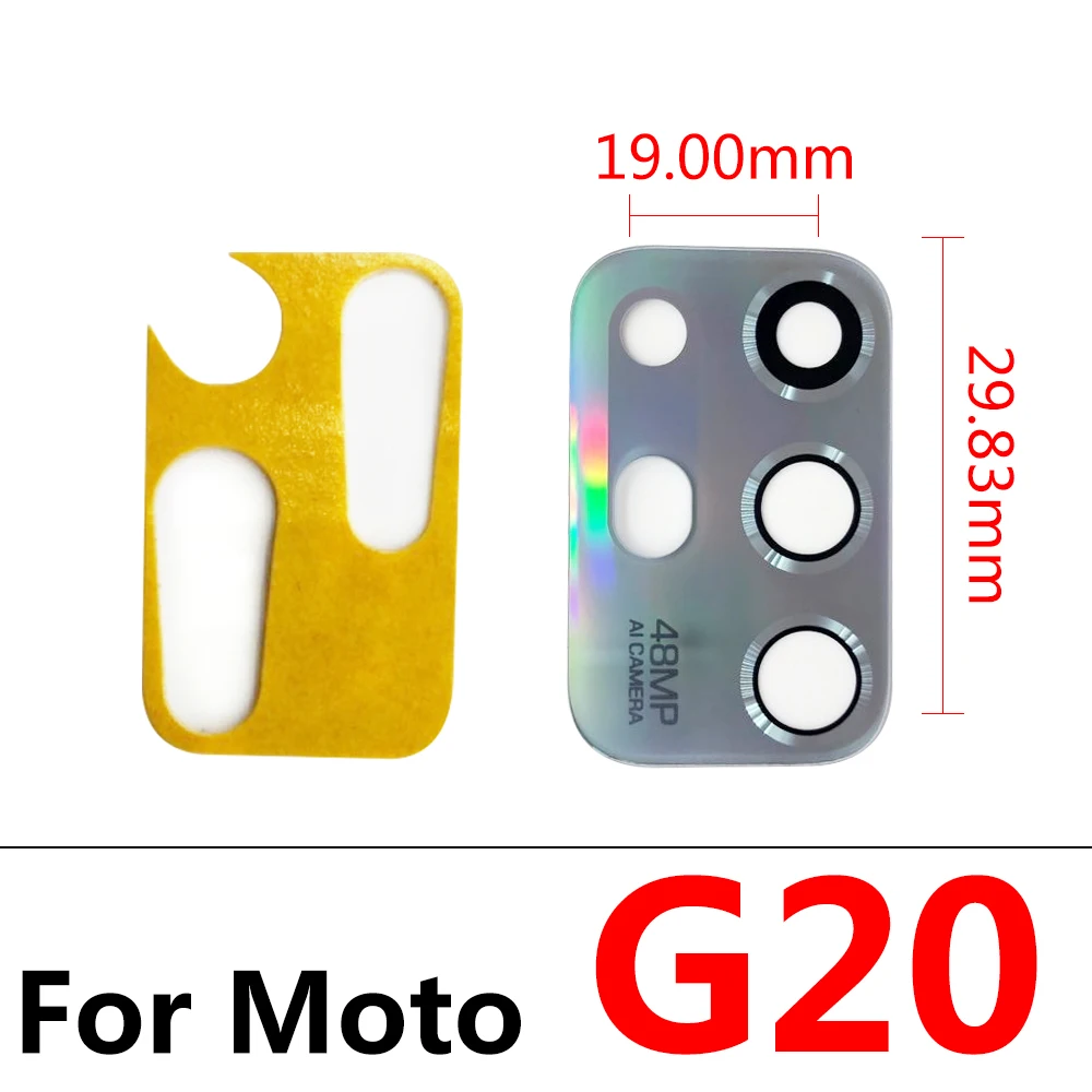 Rear Back Camera Glass Lens For Moto E 2020 E7 E5 Plus One Hyper One Fusion G 5G Play G10 G20 G30 G Stylus Camera Glass Lens photo frame phone Housings & Frames