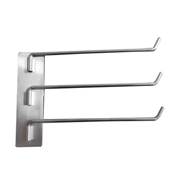 

180 Degree Rotating 3 Layers Punch Free Rustproof Easy Install Towel Rack Large Capacity Lightweight Pendant Sturdy Bathroom Arc