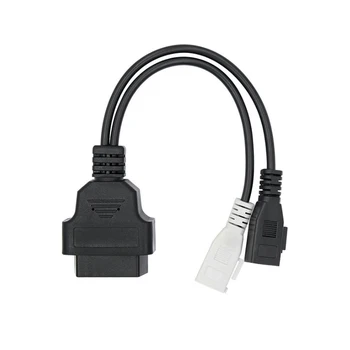 

OBD II OBD2 Cable 2 X 2pin to OBD2 16Pin Female Connector Cable Diagnostic Cable For Audi Car