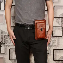 2019 Мужские Винтажные кожаные сумки через плечо, сумка для телефона, поясная сумка, чехол, кошелек