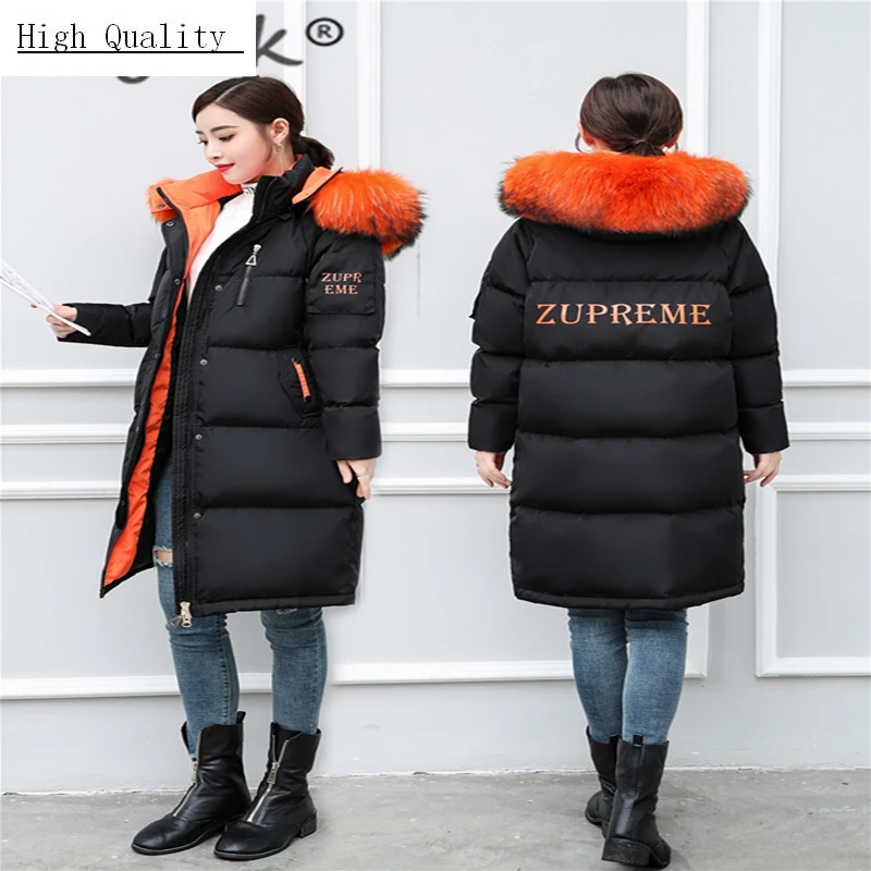 

Winter Coat Female White Duck Down Jacket Natural Raccoon Fur Hooded Clothes 2020 Long Brand Women Down Jacket Hiver 9007
