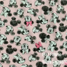 50*195 см Классический Минни эластичная хлопчатобумажная ткань вязаная трикотажная ткань DIY Швейные; футболка для маленьких девочек; платье из ткани