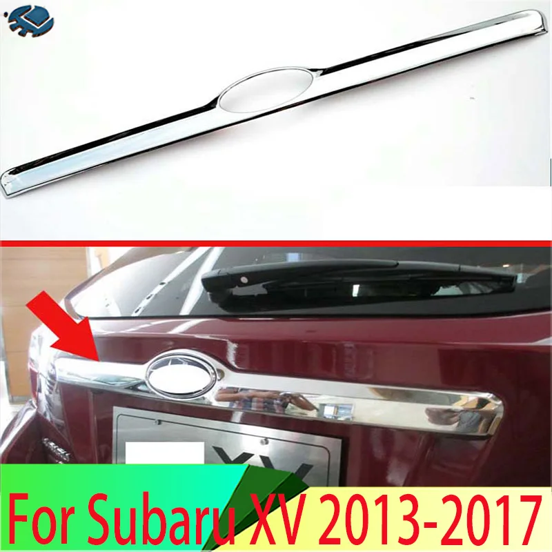 

Для Subaru XV 2013-2017 ABS хромированные сзади загрузки дверь накладка крышка багажника