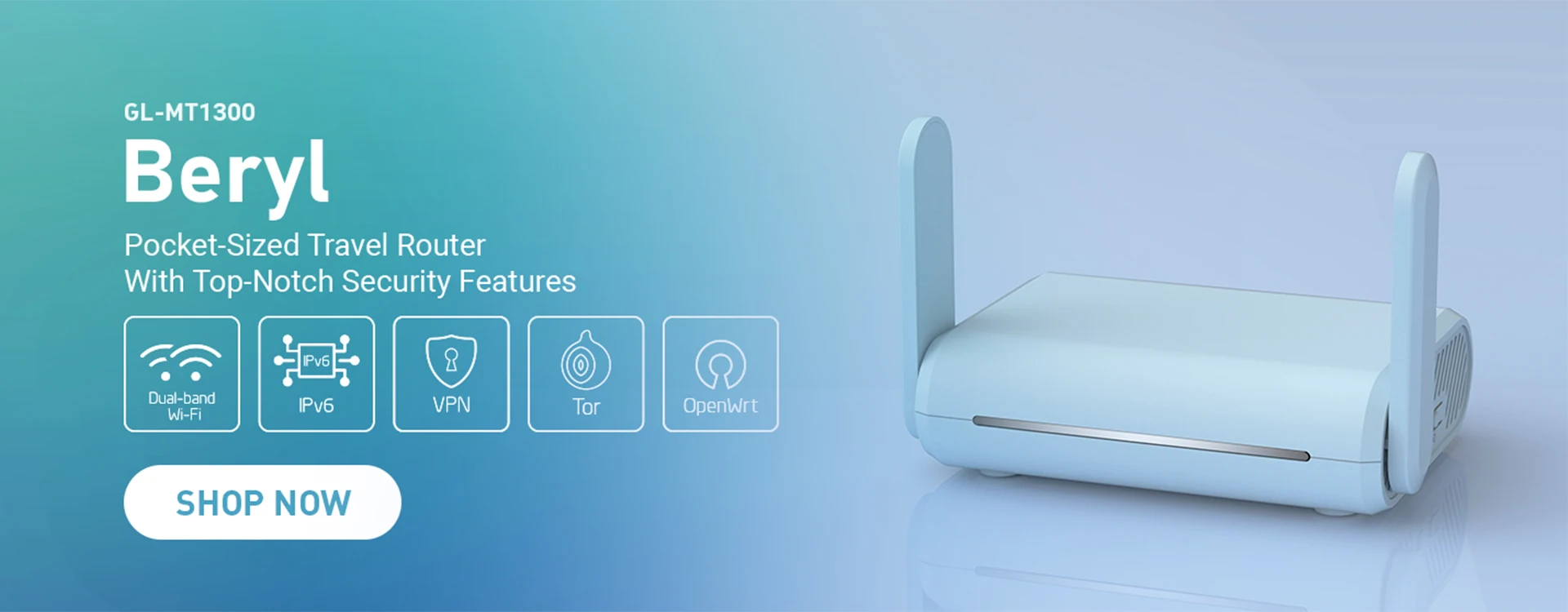 GL.iNet Beryl (GL-MT1300) Gigabit Dual-band Wi-Fi Travel Router Support IPv6 OpenWrt pre-Installed, Pocket-Sized Hotspot internet signal boosters