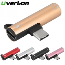 2 в 1 Тип C до 3,5 мм разъем 3,5 мм наушники USB C разветвитель разъем для Xiaomi mi9 samsung S10 Plus type C адаптер для наушников