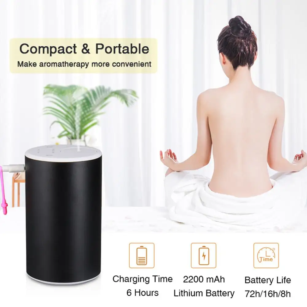 Beste Aroma Diffuser Draagbare Essentiële Olie Vernevelaar Waterloze Cool Mist Vaporizer Batterij Usb Geur Diffuser Voor Auto Officetravel