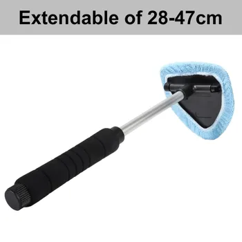 

Telescopic Window Glass Cleaner Car Windshield Cleaning Brush Microfiber Window Scraping Mist Eliminator