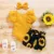 3шт Baby Girl Outfit Set Newborn Toddler Girls Clothes Ruffle Flower Print Long Sleeve Romper Bodysuit +Брюки+Оголовье Младенец