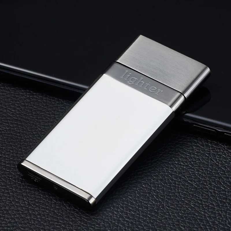 Металлическое ветрозащитное Altra thin электронное зарядное устройство с фонариком